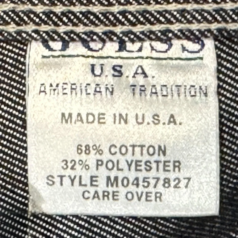 Vintage Guess Jeans Jacket Mens Medium Gray Denim Trucker Made USA Button 90s